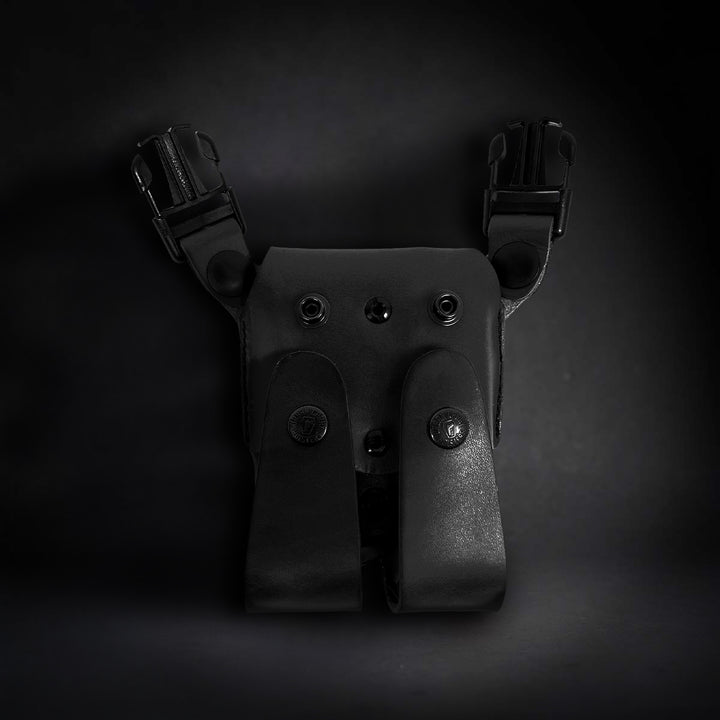 LockLeather Shoulder Dual Mag Holster Closed/Secure