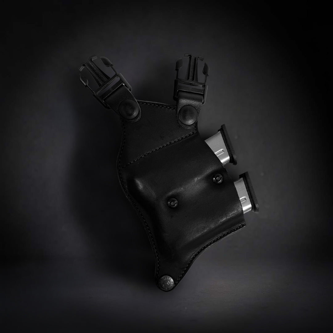 LockLeather Shoulder Dual Mag Holster Open Speed Loader