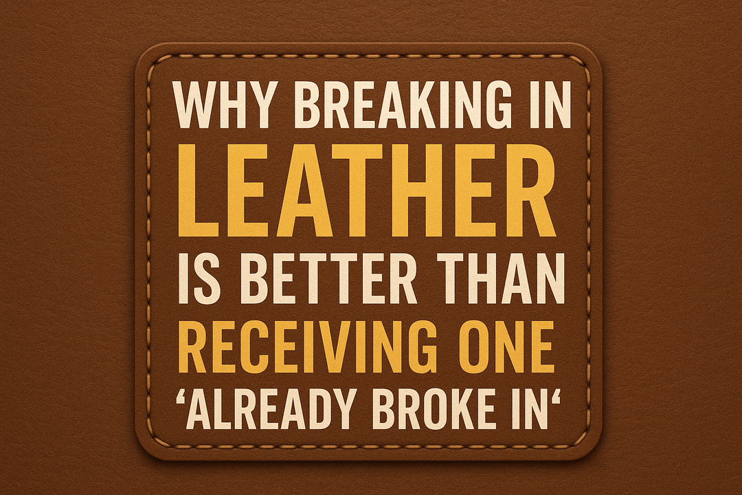Breaking In Leather Is Better!