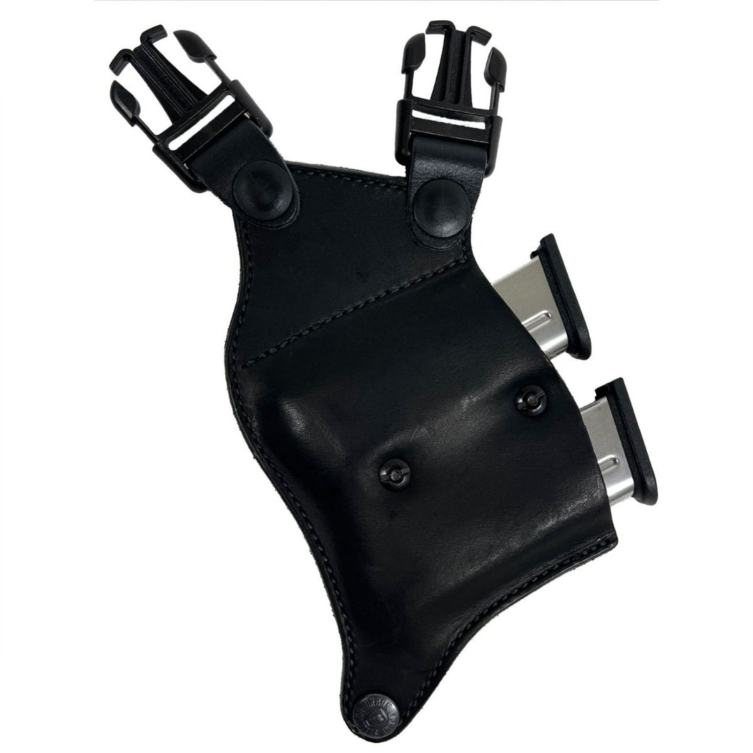 Gently Used LockLeather Shoulder Dual Mag Holster Open Speed Loader