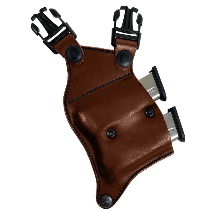Gently Used LockLeather Shoulder Dual Mag Holster Open Speed Loader