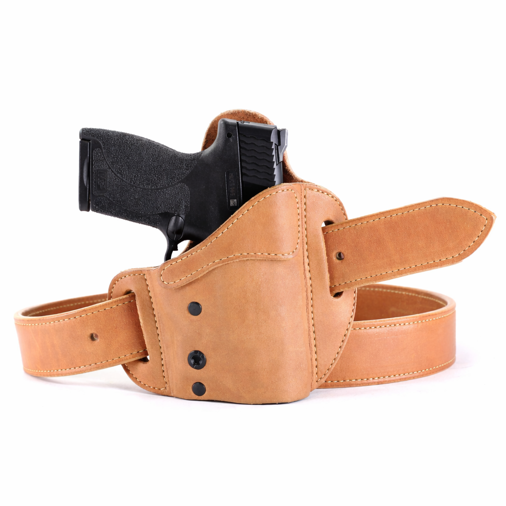OWB Secure Click-Lock Comfortable Leather Holster OWB Secure Click-Lock Comfortable Leather Holster