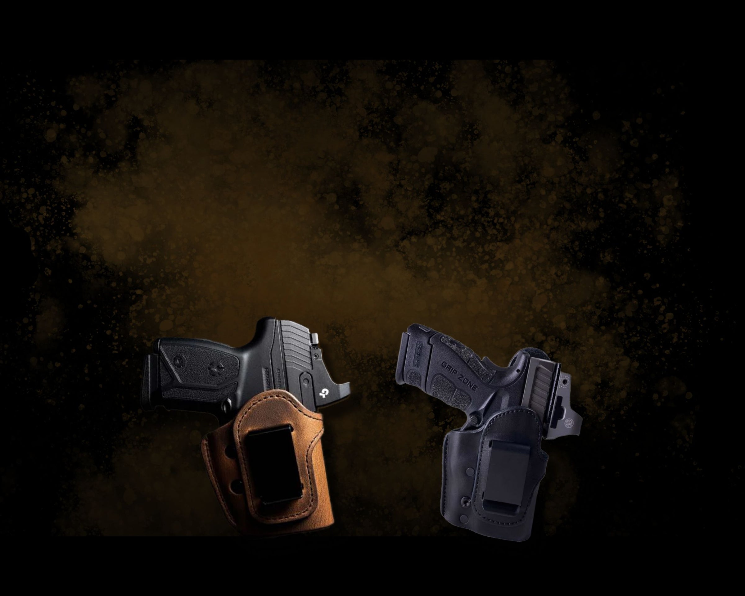 Urban carry holsters in brown and black