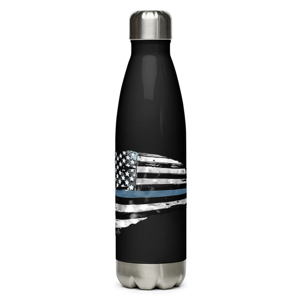 Blue Line Stainless Steel Water Bottle